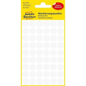 Avery Zweckform Klebepunkte 12 mm Weiss