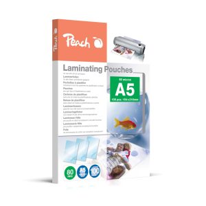 Peach Laminierfolie A5, 80 µm, 100 Stück, Glänzend