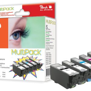 Peach Tintenset Canon PGI-520XL / CLI-521XL C, M, Y, 2x BK