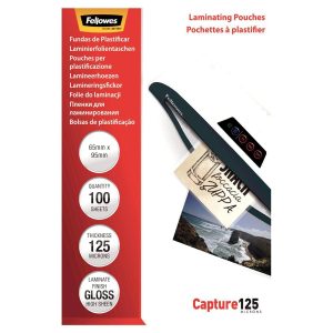 Fellowes Laminierfolie 6.5 x 9.5 cm, 125 µm, 100 Stück, Glänzend