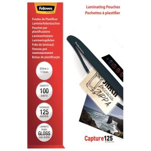Fellowes Laminierfolie 83 x 113 mm, 125 µm, 100 Stück, Glänzend