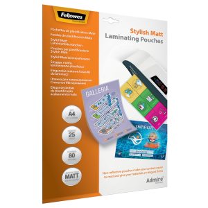 Fellowes Laminierfolie Admire Stylish A4, 80 µm, 25 Stück, Matt