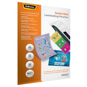 Fellowes Laminierfolie Admire Stylish  A3, 80 µm, 25 Stück, Matt