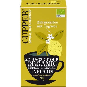 Cupper Teebeutel Bio  Zitronentee mit Ingwer 20 x 2.5 g