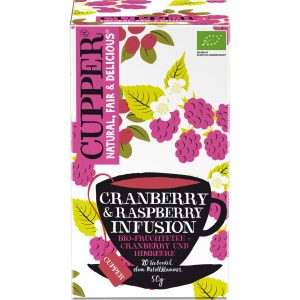 Cupper Teebeutel Bio Cranberry Raspberry 20 Stück