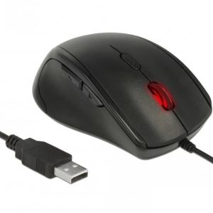 Delock Ergonomische Maus 12548 für Linkshänder