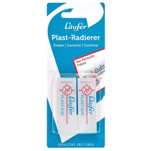 Läufer Radiergummi Plast 0120 2 Stück, Weiss