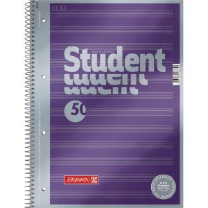 Brunnen Collegeblock Premium Student Noten A4, Liniert, 50 Blatt