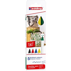 edding Textilmarker 4600 Basic, 5 Stück