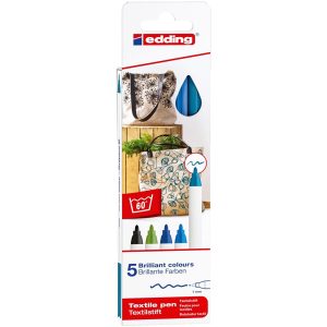 edding Textilmarker 4600 Cool, 5 Stück