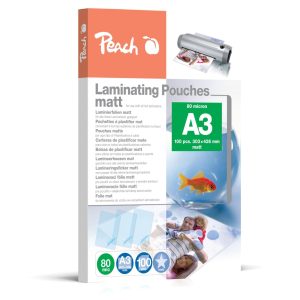 Peach Laminierfolie A3, 80 µm, 100 Stück, Matt