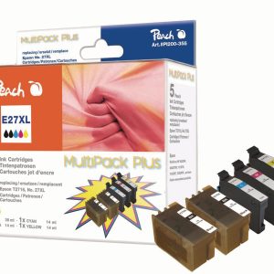 Peach Tintenset Epson T27 C, M, Y, 2x BK