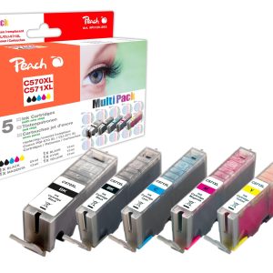 Peach Tintenset Canon PGI-570XL / CLI-571 C, M, Y, 2x BK