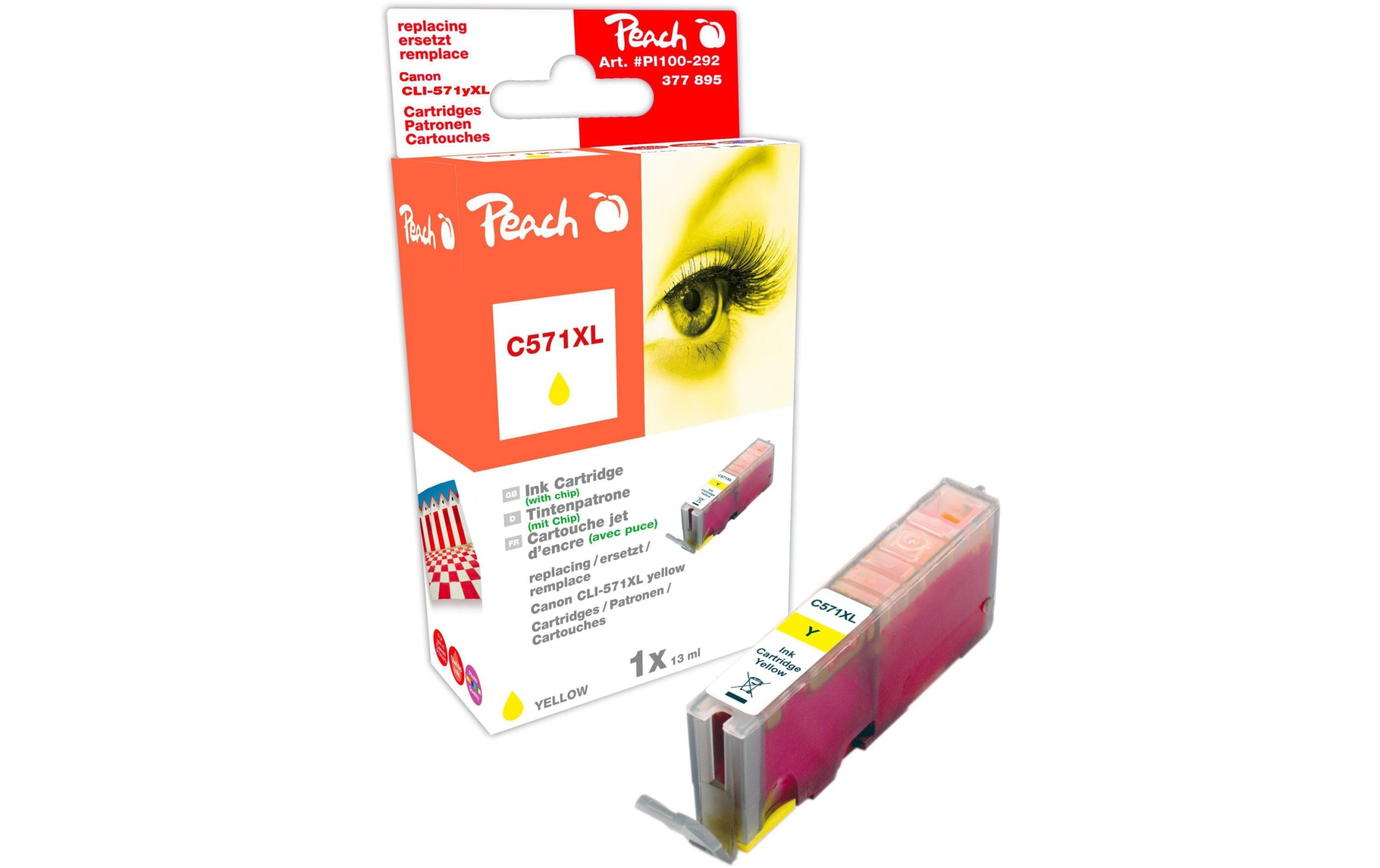 Peach Tinte Canon CLI-571XLY Yellow