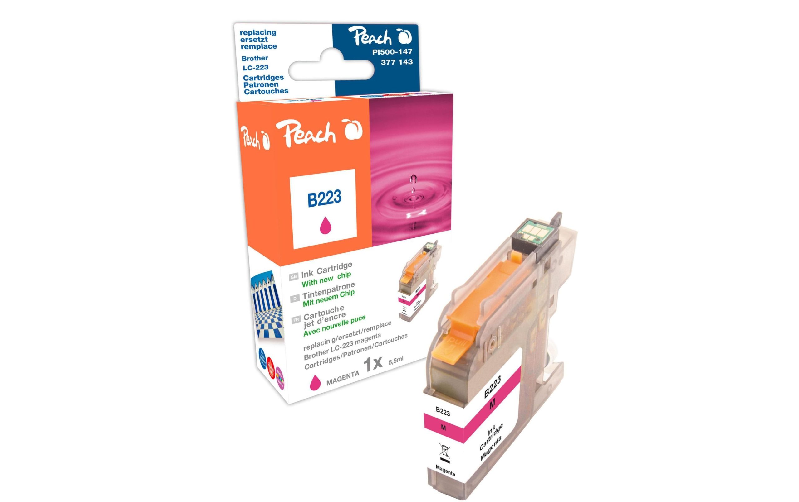 Peach Tinte Brother LC-223m Magenta
