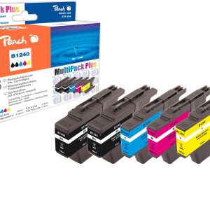 Peach Tintenset Brother LC-1240 C, M, Y, 2x BK