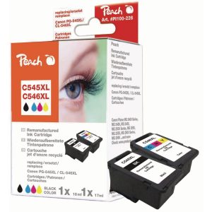 Peach Tintenset Canon PG-545XL / CL-546XL BK, C, M, Y