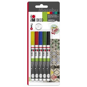 Marabu Acrylmarker Deco Painter 1 – 2 mm, 5 Stück