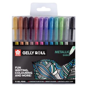 Sakura Gelschreiber Gelly Roll Metallic Mehrfarbig, 12 Stück