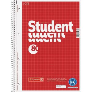 Brunnen Collegeblock A4 Recycling A4, Kariert, 80 Blatt