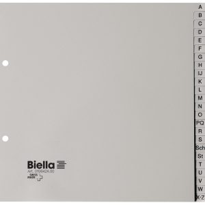 Biella Register A-Z teildeckend mit Indexblatt