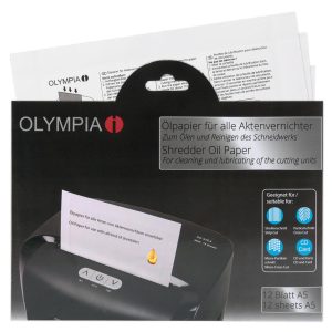 Olympia Ölpapier für Aktenvernichter Ölpapier, 12 Blatt  12 Stück