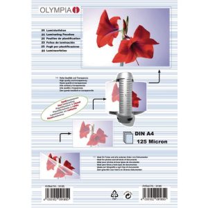 Olympia Laminierfolie A4, 125 µm, 25 Stück, Glänzend
