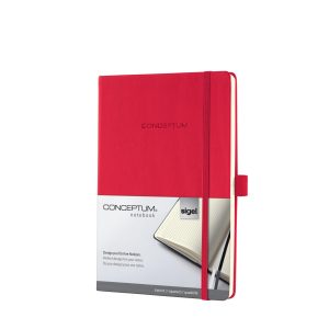 Sigel Notizbuch Conceptum A5, Kariert, Rot