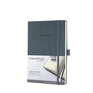Sigel Notizbuch Conceptum A5, Kariert, Dunkelgrau