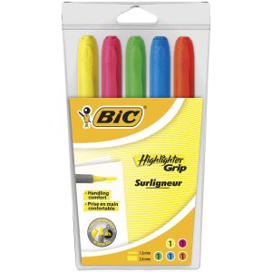 BIC Textmarker Highlighter Grip 5 Stück