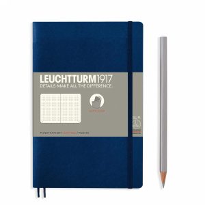 Leuchtturm Notizbuch Paperback Softcover B6, Dot, Marineblau