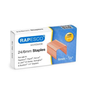 Rapesco Heftklammer 24/6 Kupfer, 1000 Stück