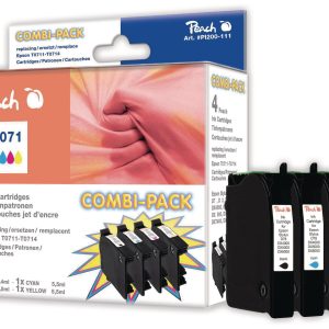 Peach Tintenset Epson T071 BK, C, M, Y