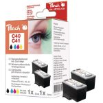 Peach Tintenset Canon PG-40 / CL-41 BK, C, M, Y