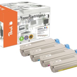 Peach Tonerset OKI C5600-Series BK, C, M, Y