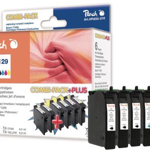 Peach Tintenset Epson T1295 C, M, Y, 3x BK