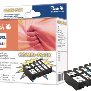 Peach Tintenset Epson T2636 C, M, Y, 2x BK
