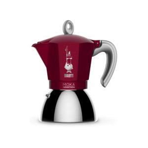 Bialetti Espressokocher New Moka Induktion 6 Tassen, Rot