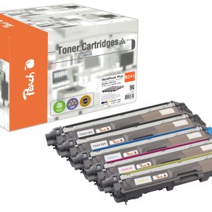 Peach Toner für Brother TN-241 2x Black, 1x Cyan, Magenta, Yellow