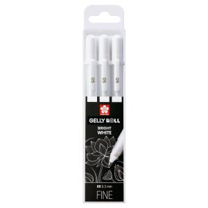 Sakura Gelschreiber Gelly Roll Basic 3er-Set Fein, Weiss