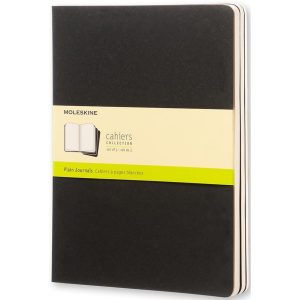 Moleskine Notizbuch XL Blanko, 120 Seiten, 3er Set
