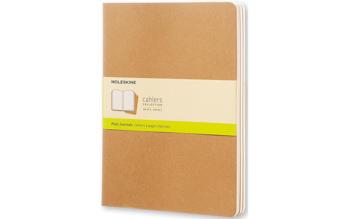 Moleskine Notizbuch XL Blanko, Hellbraun, 3er Set 3 Moleskine Notizbuch XL Blanko, Hellbraun, 3er Set