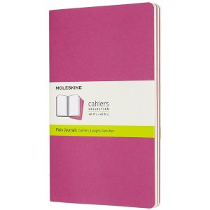 Moleskine Notizbuch A5 Blanko, Pink, 3-teilig