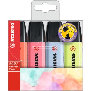 STABILO Textmarker BOSS Pastell, 4 Stück