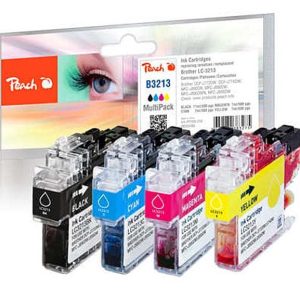 Peach Tinte für Brother LC-3213 BK, C, M, Y