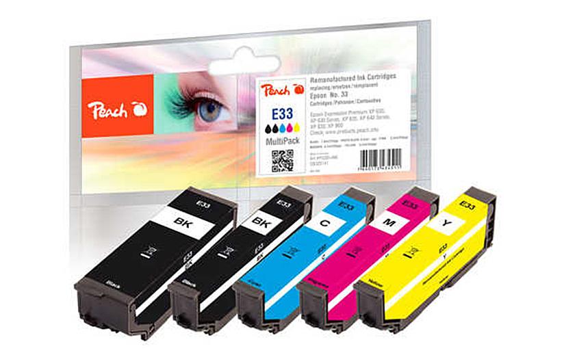 Peach Tinte für Epson No. 33 / T3377 BK, PBK, C, M, Y 3 Peach Tinte für Epson No. 33 / T3377 BK, PBK, C, M, Y