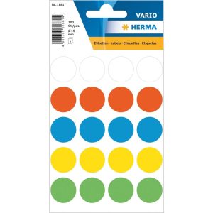 Herma Stickers Klebepunkte Vario Ø 19 mm, Mehrfarbig