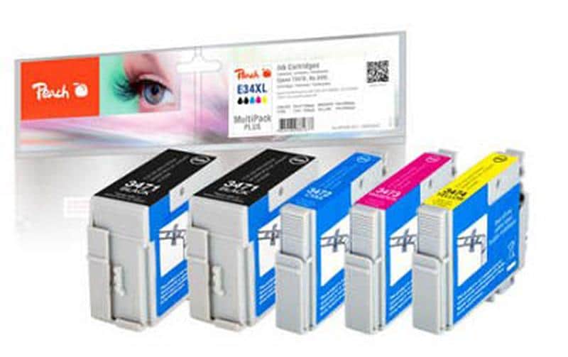 Peach Tinte für Epson Nr. 34XL 2x BK, je 1x C,M,Y 3 Peach Tinte für Epson Nr. 34XL 2x BK, je 1x C,M,Y