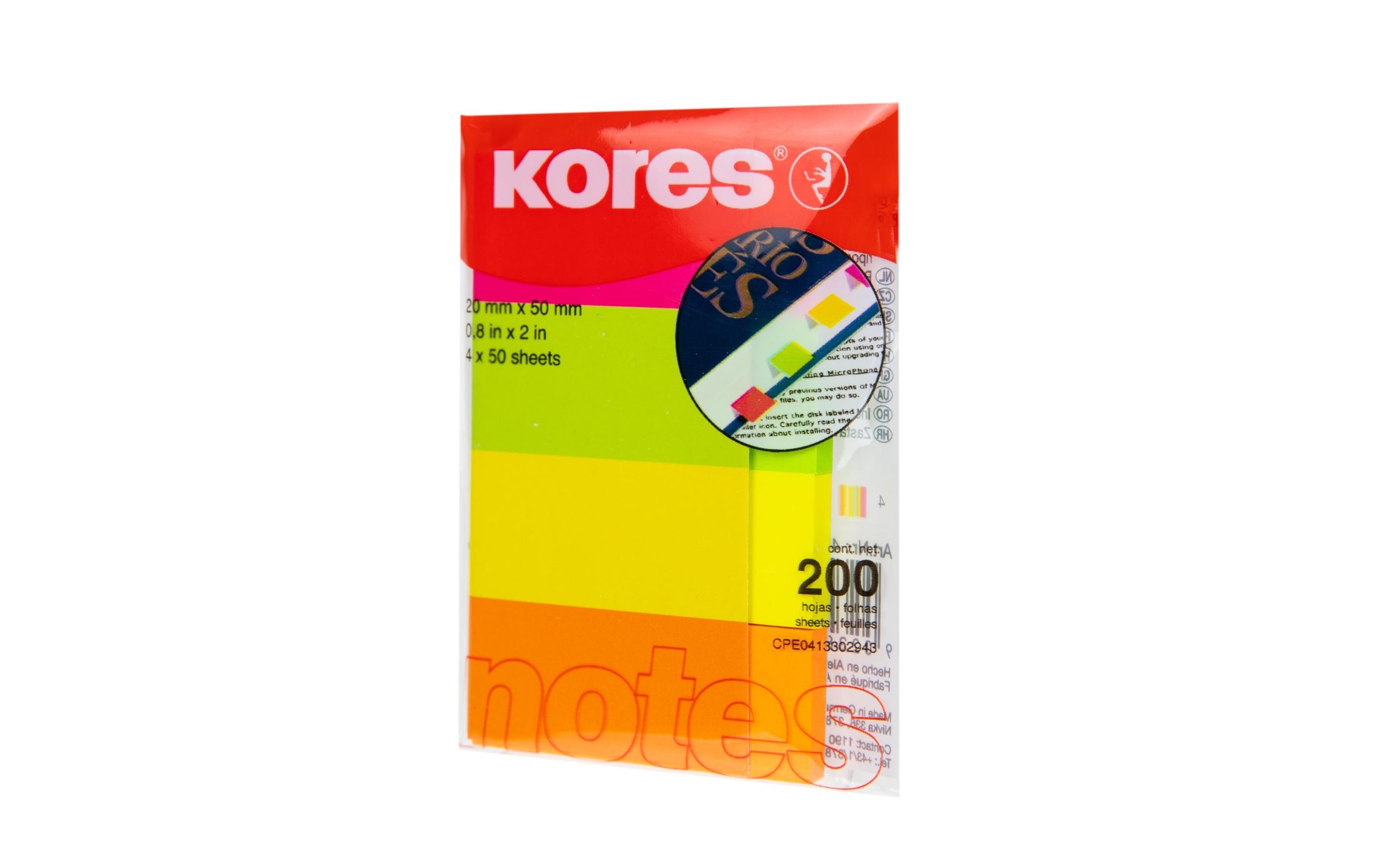 Kores Page Marker Papier 50 Stück pro Block 3 Kores Page Marker Papier 50 Stück pro Block