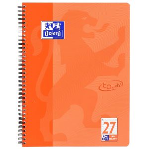 Oxford Notizheft Touch Collegeblock L27, A4 +, Liniert, Koralle